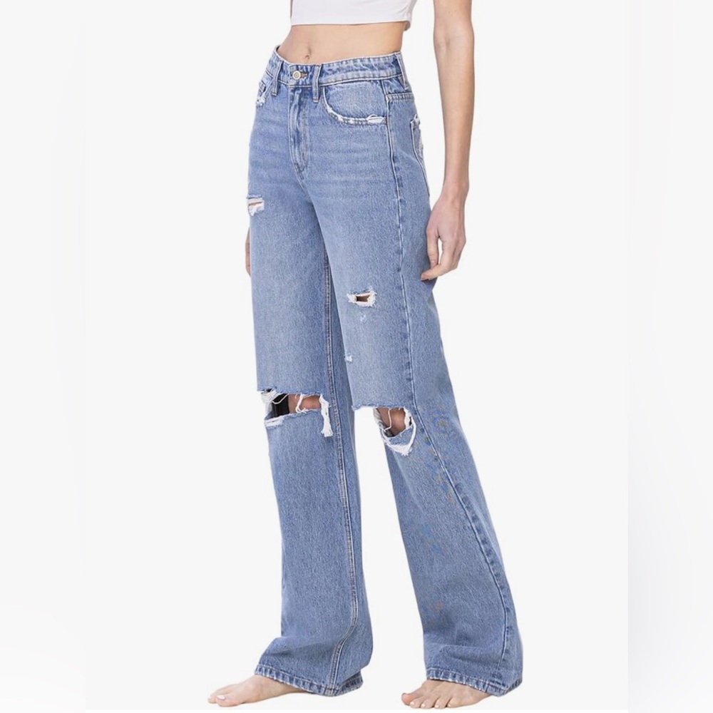 Flying Monkey Super High Rise 90’s Vintage Flare Jeans Size 26 - Picture 4 of 11